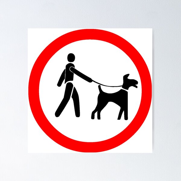 Keep Dogs on a Leash Poster for Sale by sweetsixty Redbubble