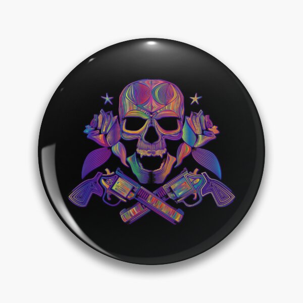 Item preview, Skull And Cross Bones With Guns designed and sold by WoodburyLake.