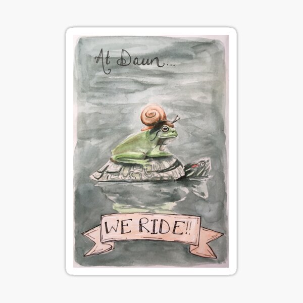 "Snail, frog, and turtle" Sticker by SarahKittleArt | Redbubble