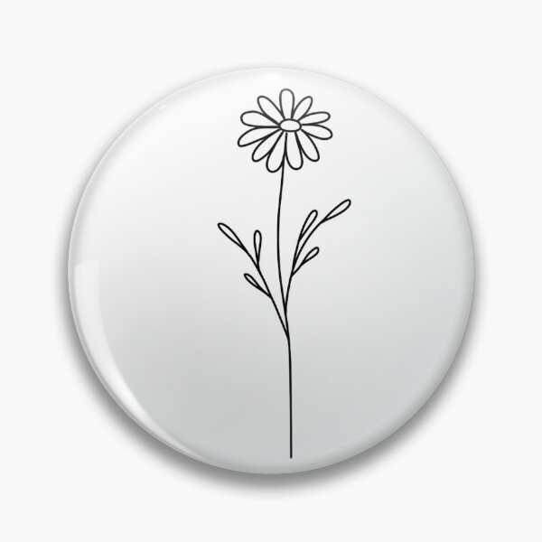 Item preview, Simple Daisy Flower Tattoo Line Art V1 designed and sold by KcmArts.