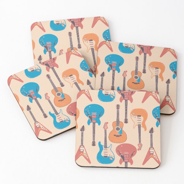 Item preview, Guitar music pattern  designed and sold by Papergrape.
