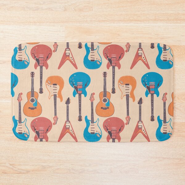 Item preview, Guitar music pattern  designed and sold by Papergrape.