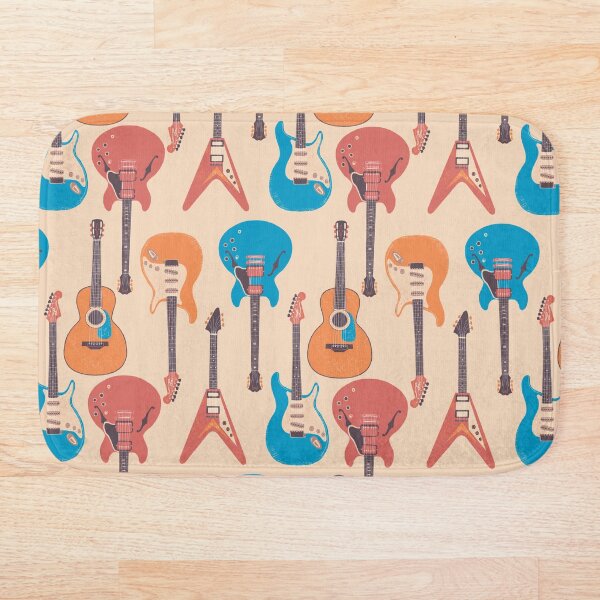 Item preview, Guitar music pattern  designed and sold by Papergrape.