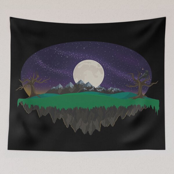 Item preview, Floating Surreal Island at Night designed and sold by YYaarrss.