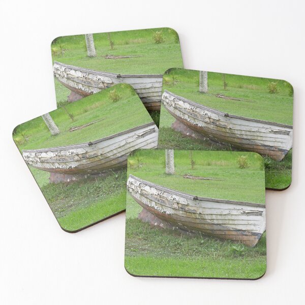 Item preview, Old wooden boat in a field designed and sold by Doug Cliff.