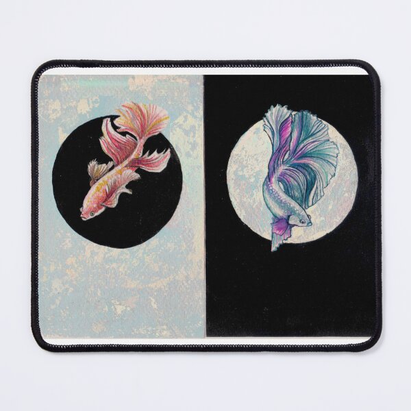 Item preview, two bettas designed and sold by HereBeUnicorns.