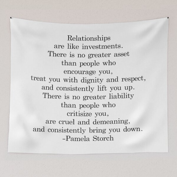 Item preview, Relationships are Like Investments Quote designed and sold by Pamela Storch.