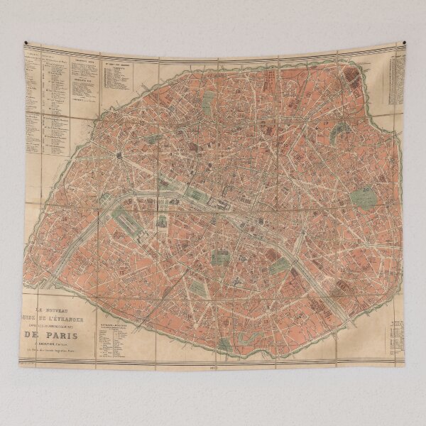 Item preview, Old map of Paris 1878 designed and sold by coolshitba.