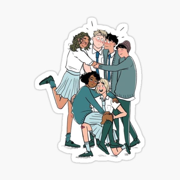Vista previa del artículo con la obra «Dibujos animados de amigos Heartstopper», diseñado y vendido por JaimyE.