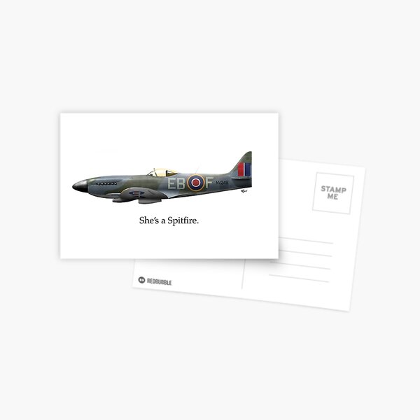 She's a Spitfire Postcard