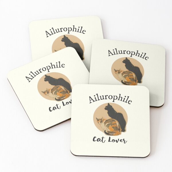 Item preview, Ailurophile Nerd Word for Cat Lover Vintage Cat Art designed and sold by IceCreamMuseum.