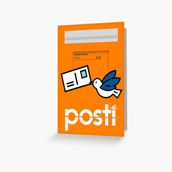 Item preview, Happy Postcrossing Finland. Finnish Mailbox Postcard. Suomi Posti Postikortti designed and sold by cutestamps.