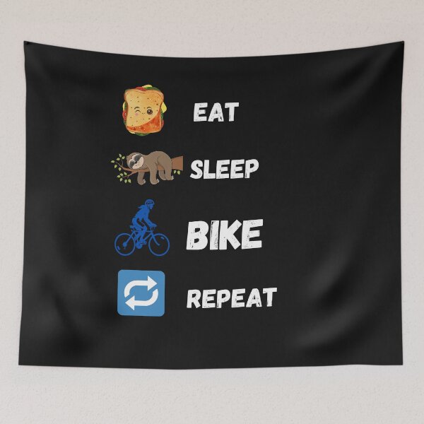 Item preview, Eat Sleep Bike Repeat designed and sold by DonaFada.
