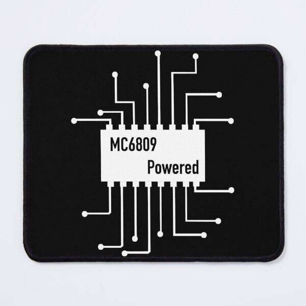 Item preview, 6809 Powered stylized chip (White Design) designed and sold by softwareguru.