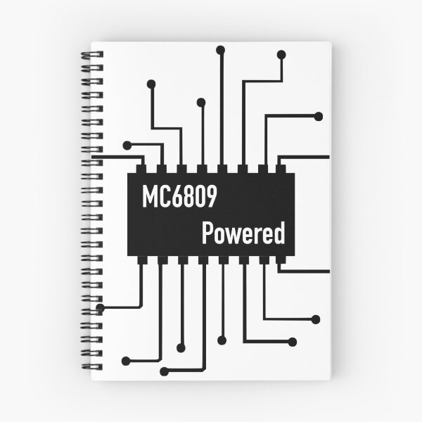 Item preview, 6809 Powered stylized chip (Black Design) designed and sold by softwareguru.
