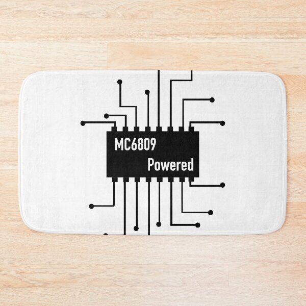Item preview, 6809 Powered stylized chip (Black Design) designed and sold by softwareguru.