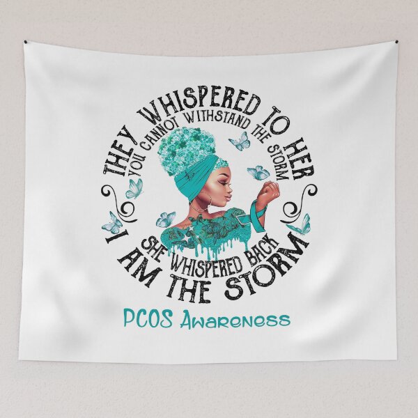 Item preview, Black Girl Fighter Strong I Am The Storm PCOS Awareness designed and sold by Mnrshirley.