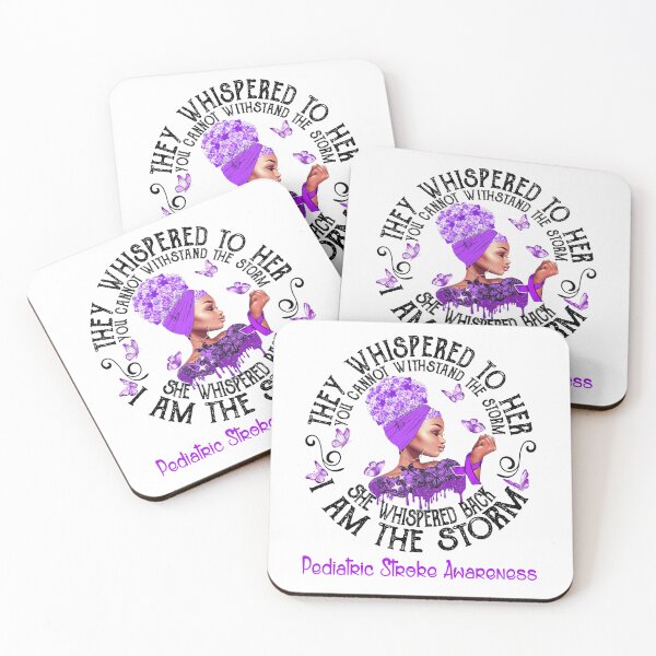 Item preview, Black Girl Fighter Strong I Am The Storm Pediatric Stroke Awareness designed and sold by Mnrshirley.