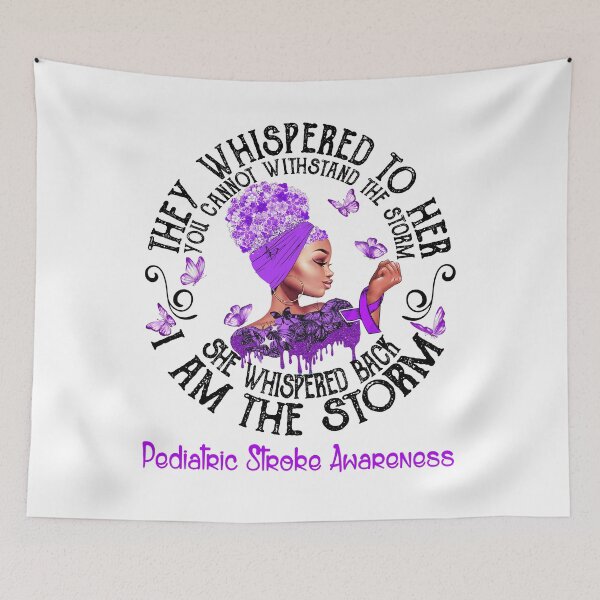 Item preview, Black Girl Fighter Strong I Am The Storm Pediatric Stroke Awareness designed and sold by Mnrshirley.