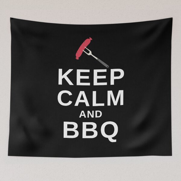 Item preview, Keep Calm and BBQ - Funny BBQ designed and sold by MacAndMoose.