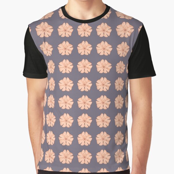 Simple Seamless Floral Pattern_Purple Graphic T-Shirt