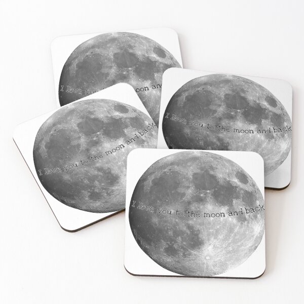Item preview, Moon Sticker "I love you to the moon and back"  designed and sold by itsmemaytal.