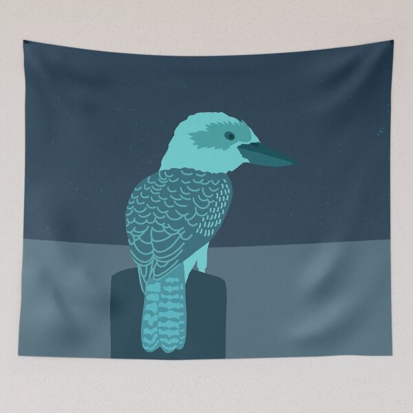 Item preview, Australian Kookaburra Turquoise Illustration designed and sold by Digitaldingo.