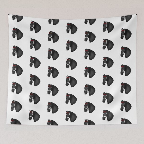Item preview, Black and Grey Morgan with Red Browband designed and sold by theaadesigns.