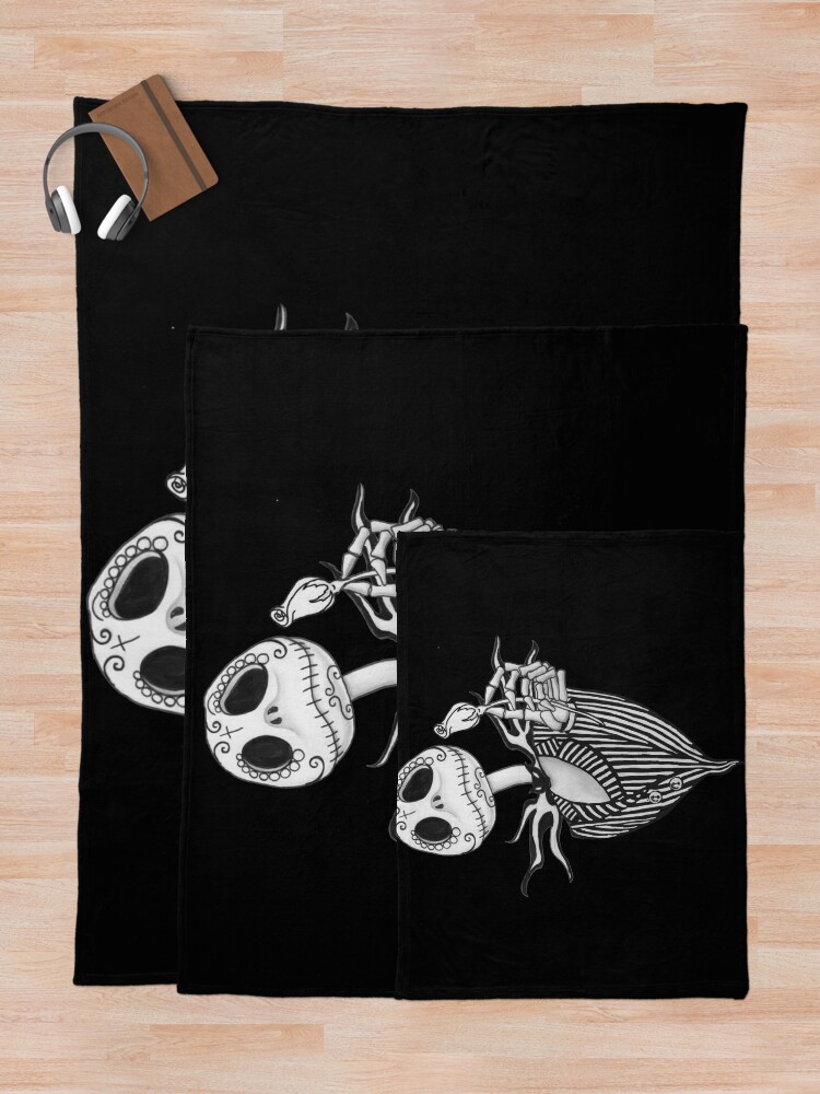 Alternate view of Sugar Skull Jack Skellington Throw Blanket
