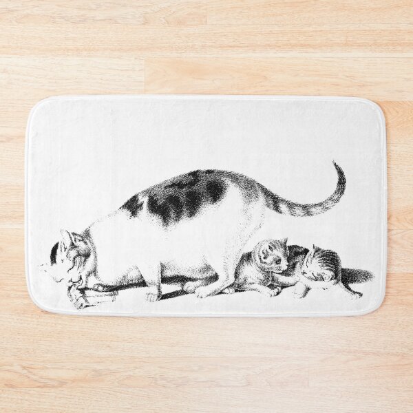 Item preview, Domestic Cat Eating While Kittens Play: Illustration By Gottfried Mind, The Raphael of Cats 1768-1814 designed and sold by TeachUrb.
