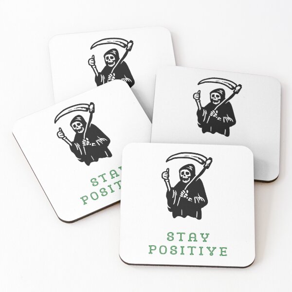 Item preview, Stay Positive , Reaper , Waterproof Sticker , Hydro Flask Sticker designed and sold by Wiseth-.