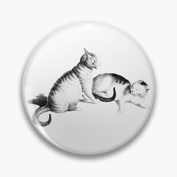 Item preview, Two Domestic Cats Fighting Playfully: Illustration By Gottfried Mind, The Raphael of Cats 1768-1814 designed and sold by TeachUrb.