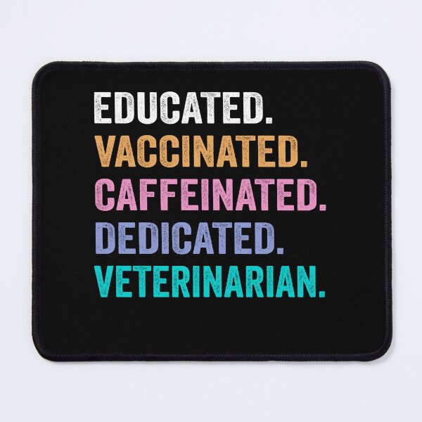 Item preview, Educated Vaccinated Caffeinated Dedicated Veterinarian shirt, Funny Veterinarian Christmas Gift designed and sold by xlnv.