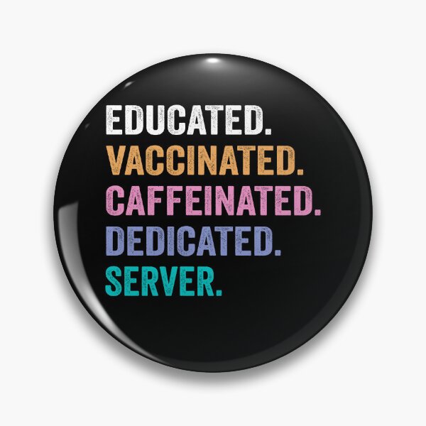 Item preview, Educated Vaccinated Caffeinated Dedicated Server shirt, Funny Server Christmas Gift designed and sold by xlnv.