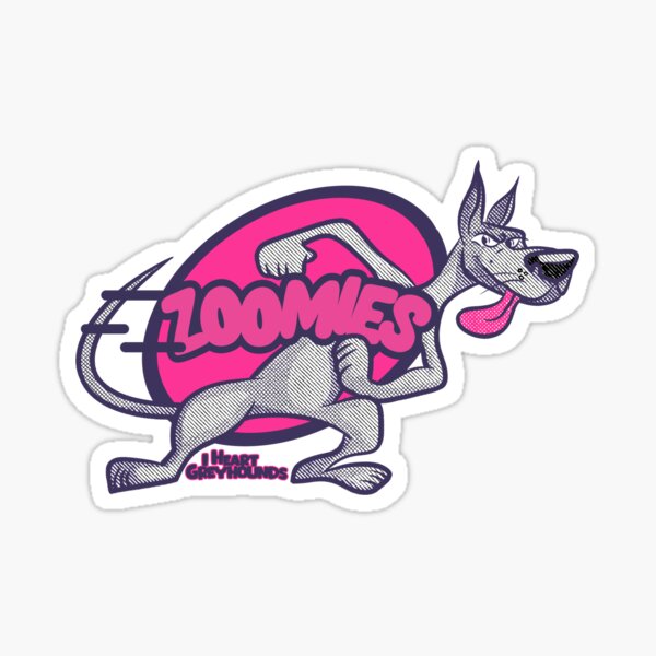 Greyhound Zoomies Sticker