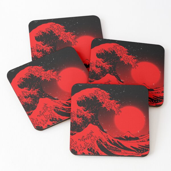 Item preview, Great Wave off Kanagawa Red Aesthetic designed and sold by ind3finite.