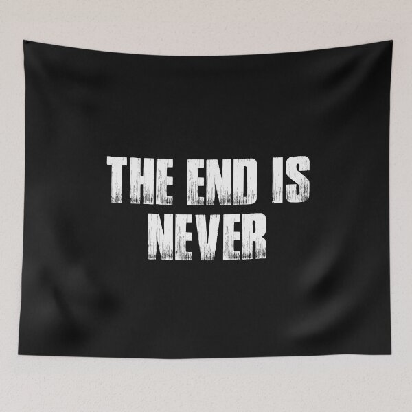 Item preview, Vintage The end is never Bold Typography  designed and sold by garniturex.