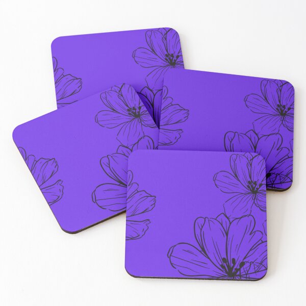 Item preview, Flowers with purple background designed and sold by Spaceart9.