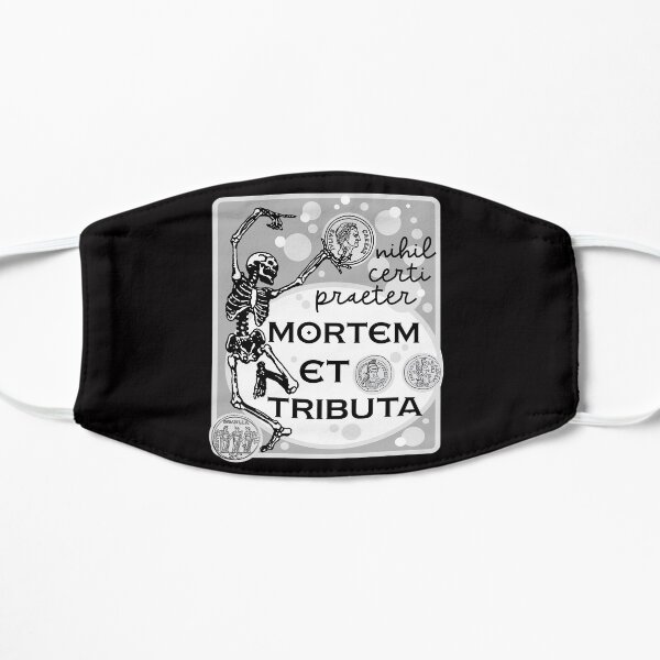 Nothing is Certain Except Death and Taxes Flat Mask