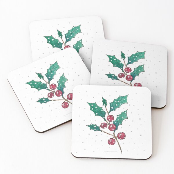 Artikelvorschau, Schnee und Hollyberry entworfen und verkauft von ArtVibing.