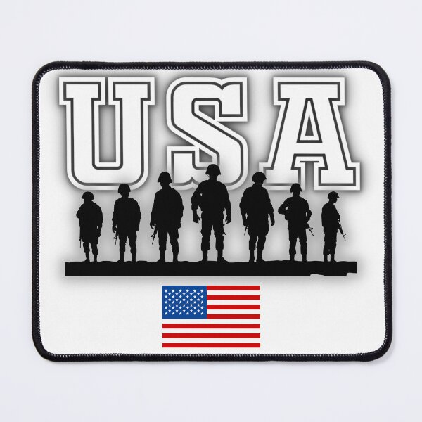 Item preview, USA Military Soldiers with American Flag designed and sold by AmericaFreedom.