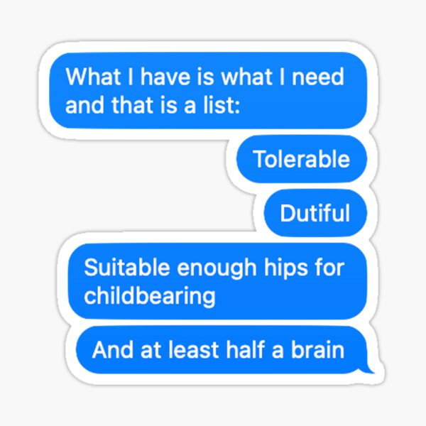 "The Viscount's List " Sticker by chrisevanswife Redbubble