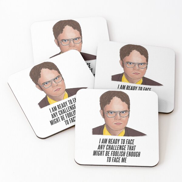 Item preview, Dwight Schrute Ready to Face Any Challenge That Might be Foolish Enough to Face Me Inspired Office Mug designed and sold by Misery Loves Company.