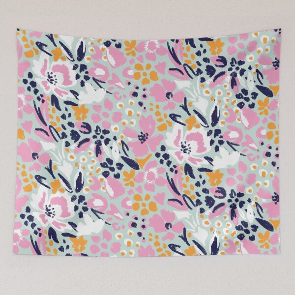 Item preview, Mint Floral Garden designed and sold by Carolina Diaz.