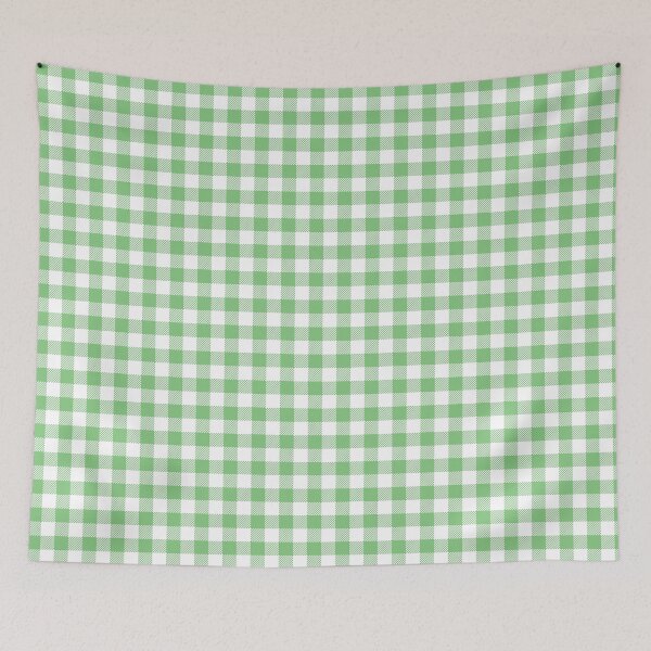 Item preview, Green and White Gingham Pattern | Pastel Green Gingham Check Pattern designed and sold by studio-OIOO.