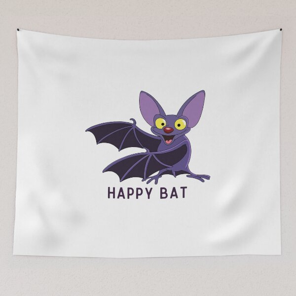 Item preview, The cute happy purple bat designed and sold by Mount Rock.