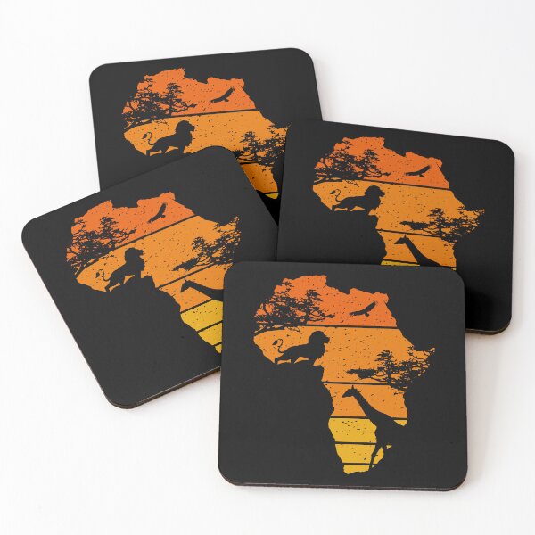 Item preview, Africa Map African Safari | Lion Giraffe | Vintage Sunset designed and sold by d247.