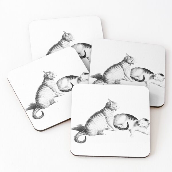 Item preview, Two Domestic Cats Fighting Playfully: Illustration By Gottfried Mind, The Raphael of Cats 1768-1814 designed and sold by TeachUrb.