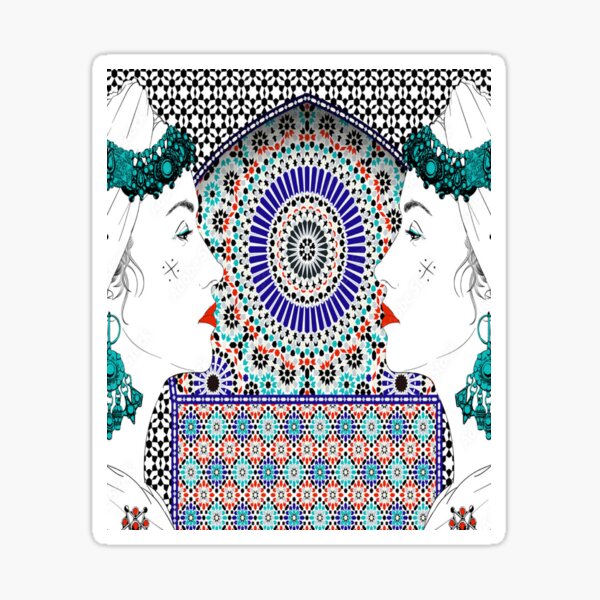 Zellige marocain / Belle fille marocaine Sticker