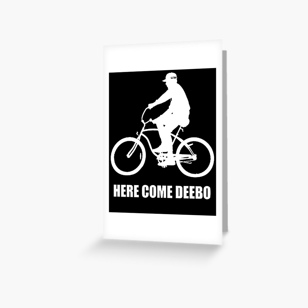 deebo with bike. | Greeting Card